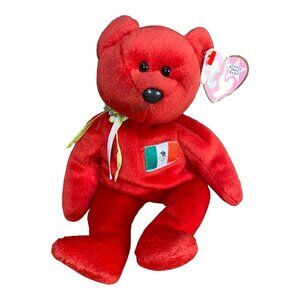 Ty Beanie Baby Osito Bear Mexico Red Retired Collectible Plush With Tag